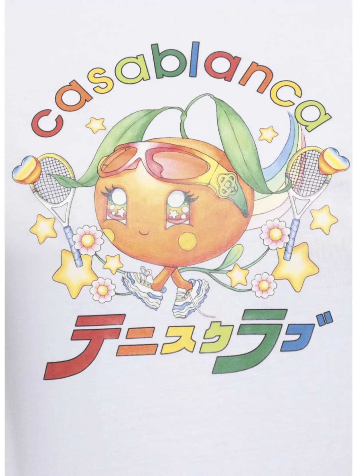 Casablanca Short Sleeve Graphic Print Cotton T-Shirt