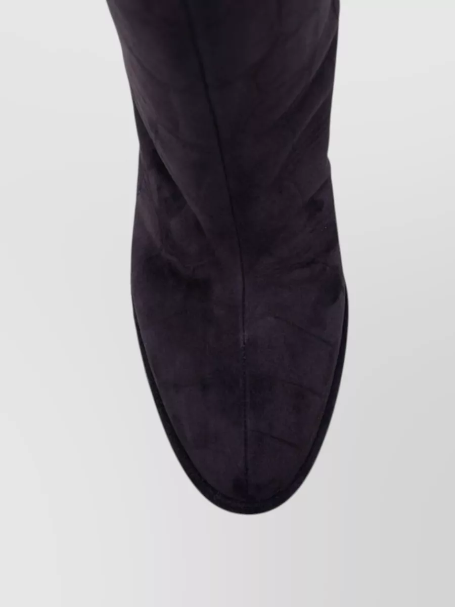 Le Silla Suede Leather Croc-Effect Ankle Boots