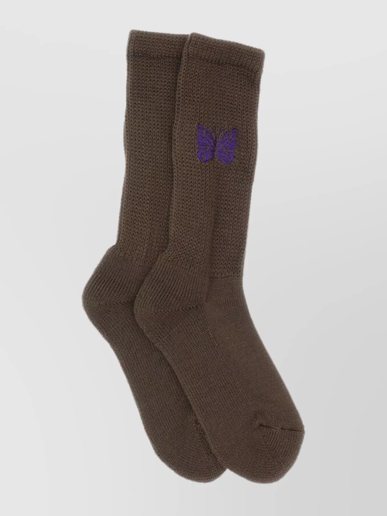 Shop Needles Cuffed Embroidered Ribbed Socks