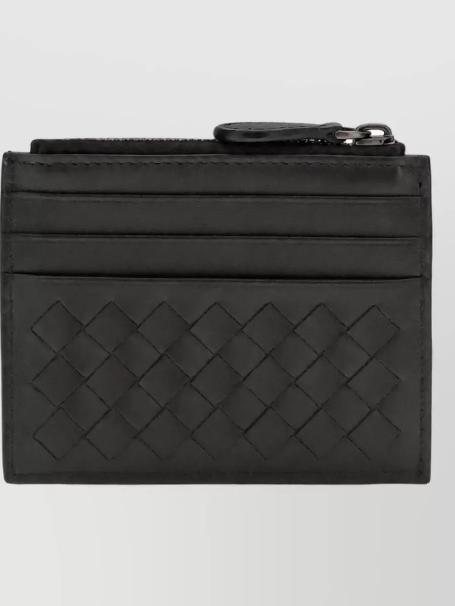 Bottega Veneta leather zip card holder