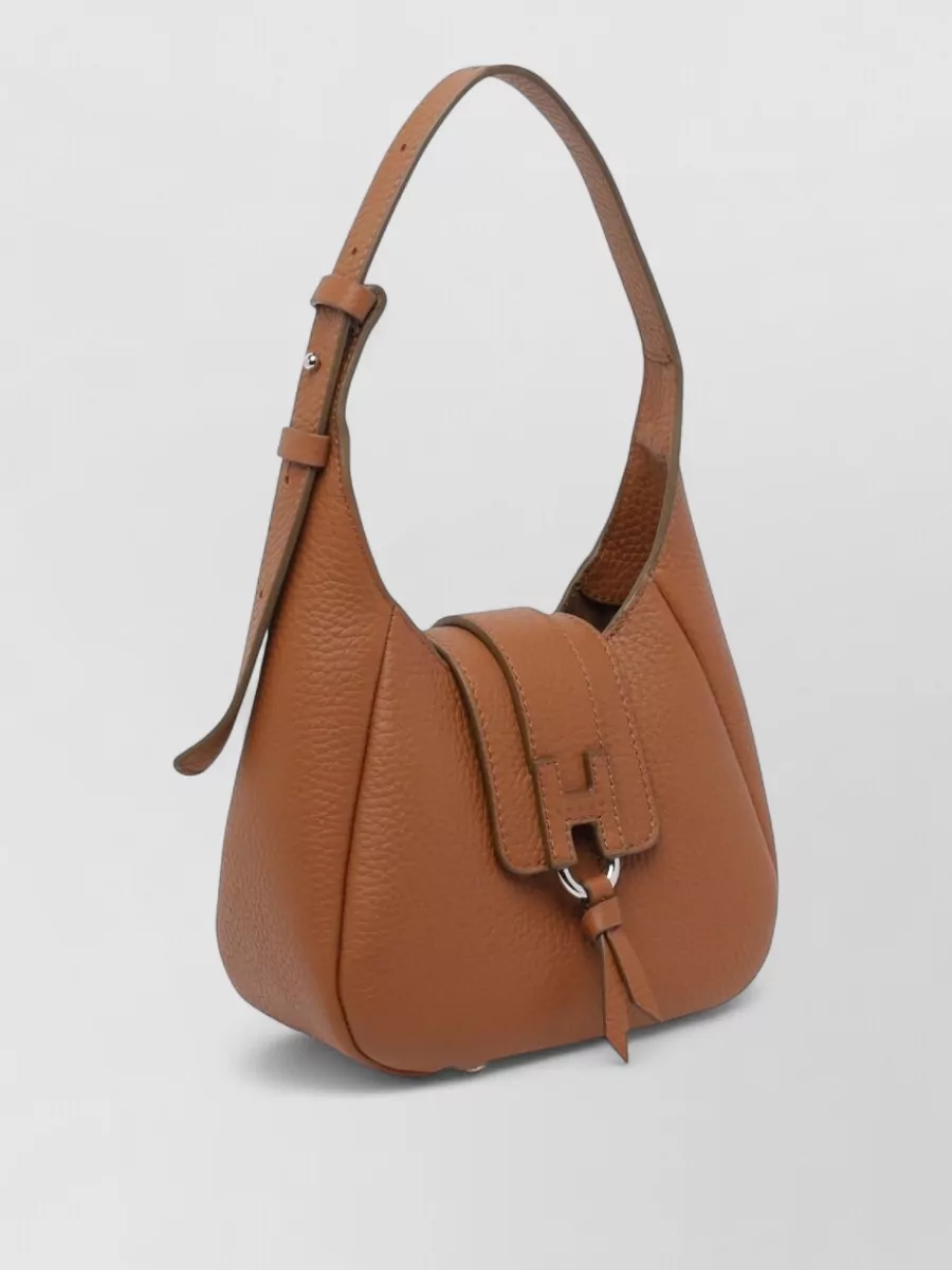 Hogan Leather Hobo Shoulder Bag Top Handle