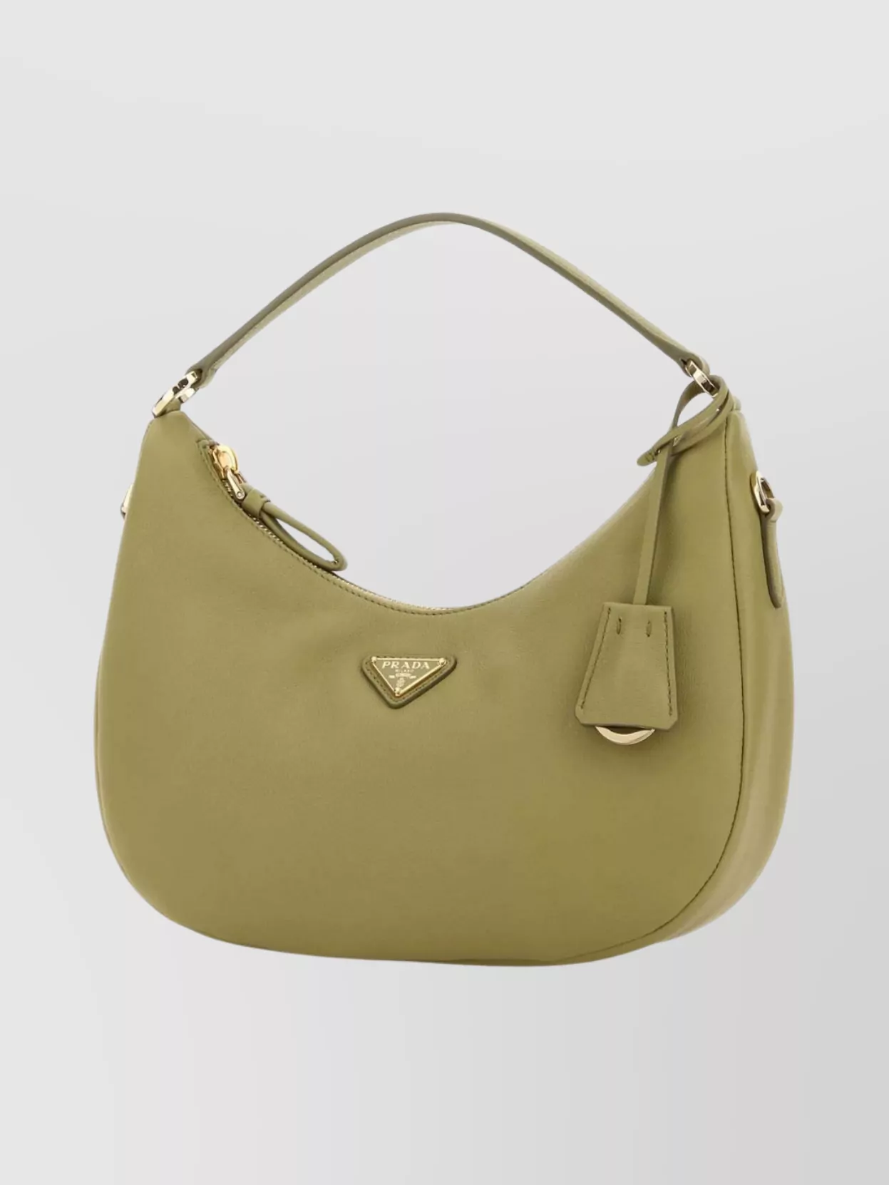 Prada Leather Handbag With Structured Shape And Strap