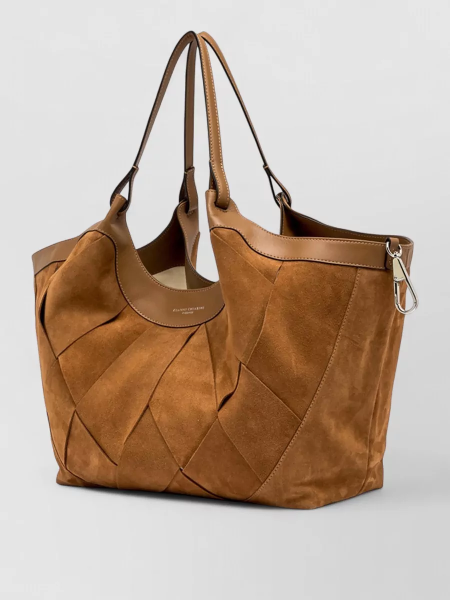 Gianni Chiarini Dua Shoulder Bag Suede Finish Dual Handles