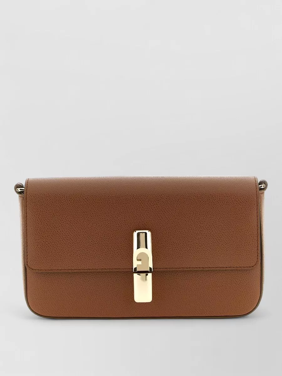 Furla Hammered leather shoulder bag