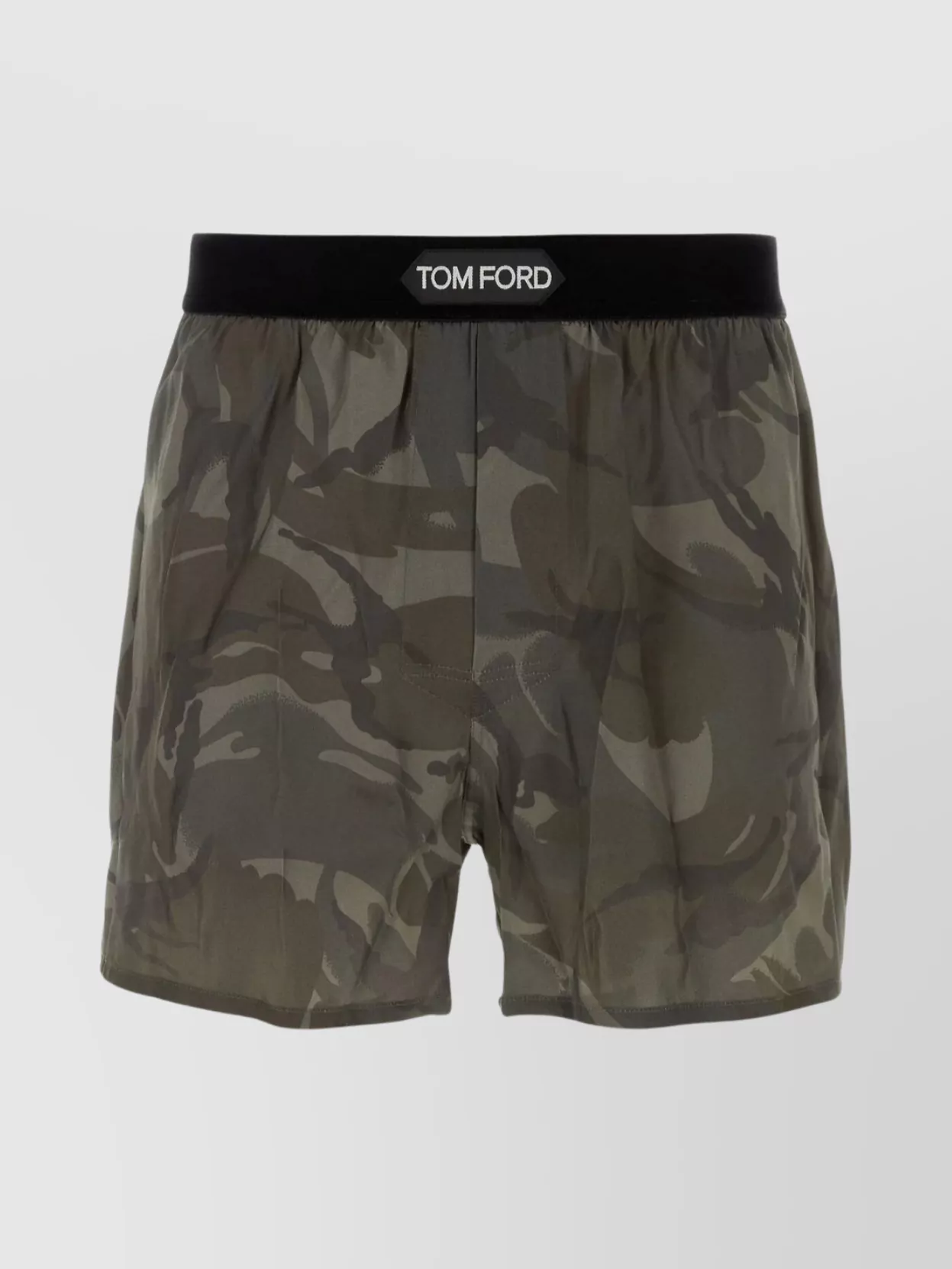 Shop Tom Ford Silk Boxer Featuring Patterned Elastic Waistband