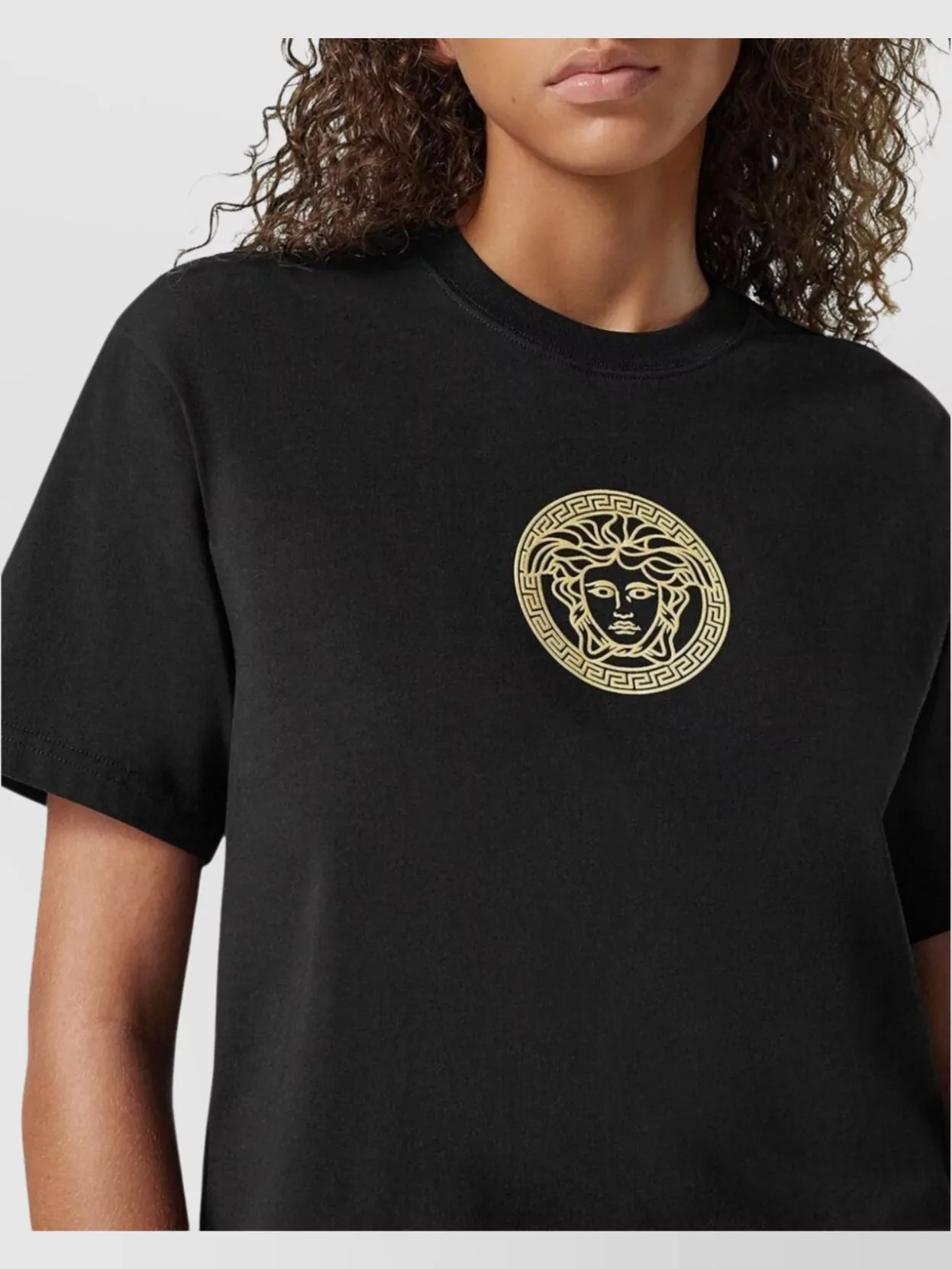 Versace Crew Neck Medusa Head Motif Top