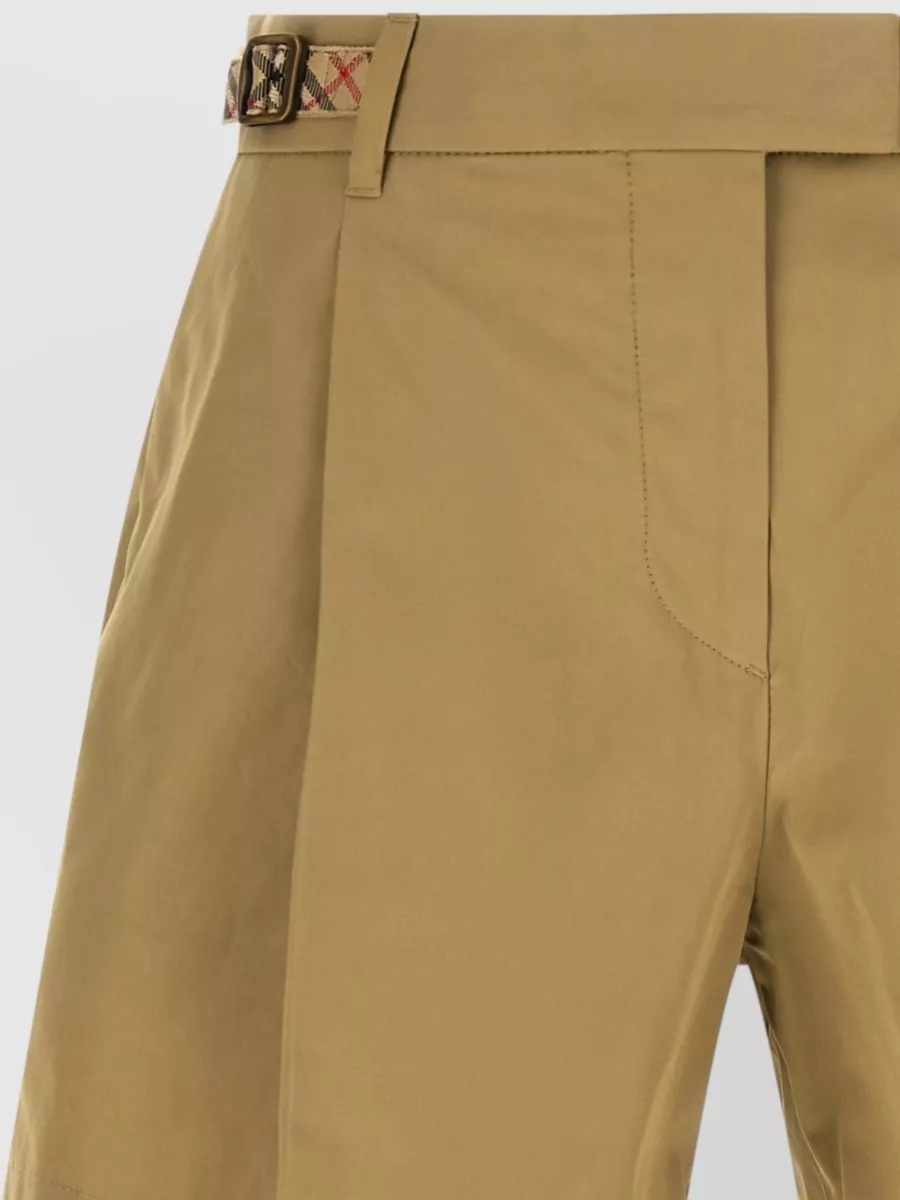 Burberry Cotton Wide-Leg Cropped Shorts