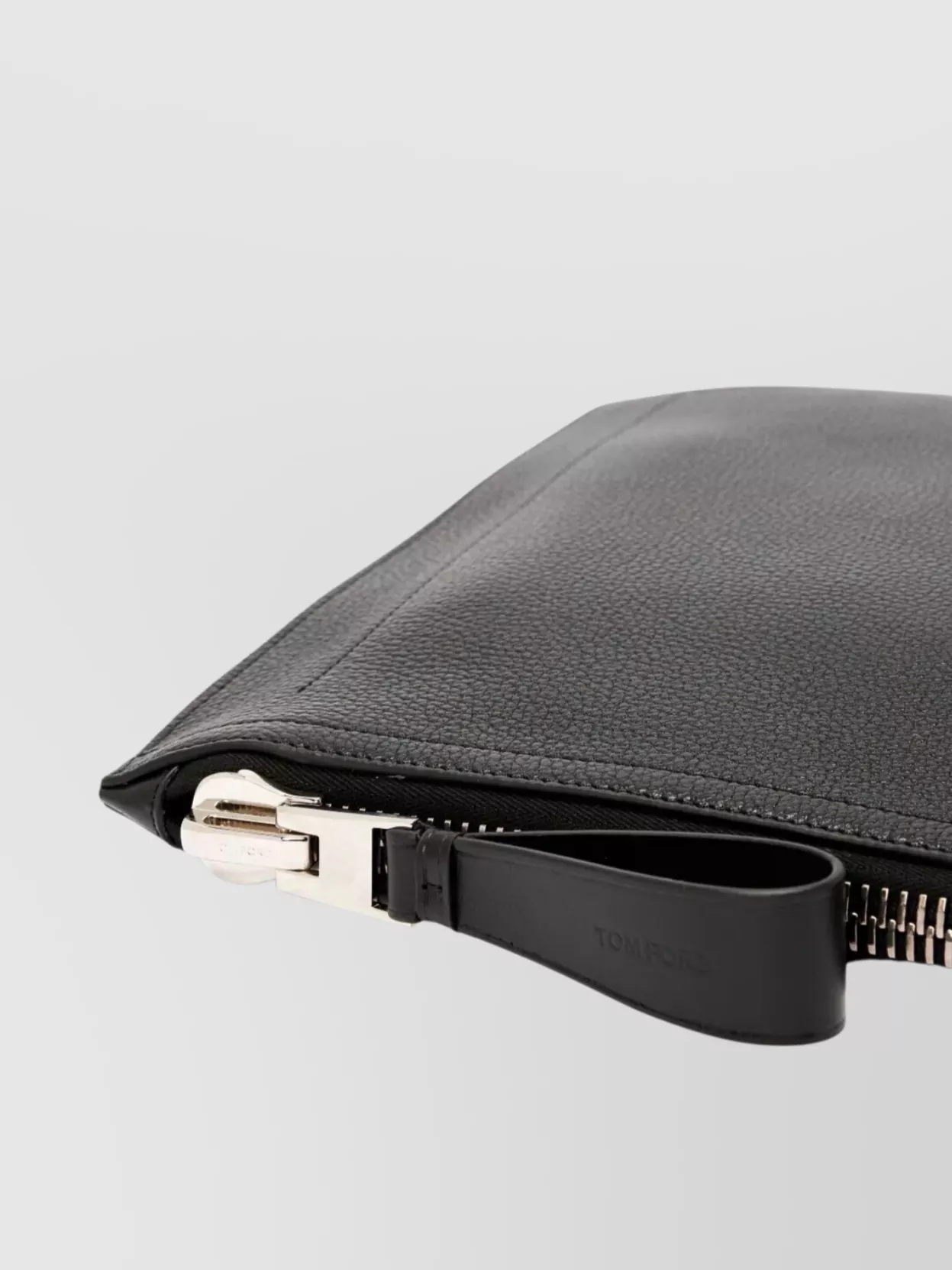 Tom Ford Rectangular Textured Leather Wallet With Wrist Strap
