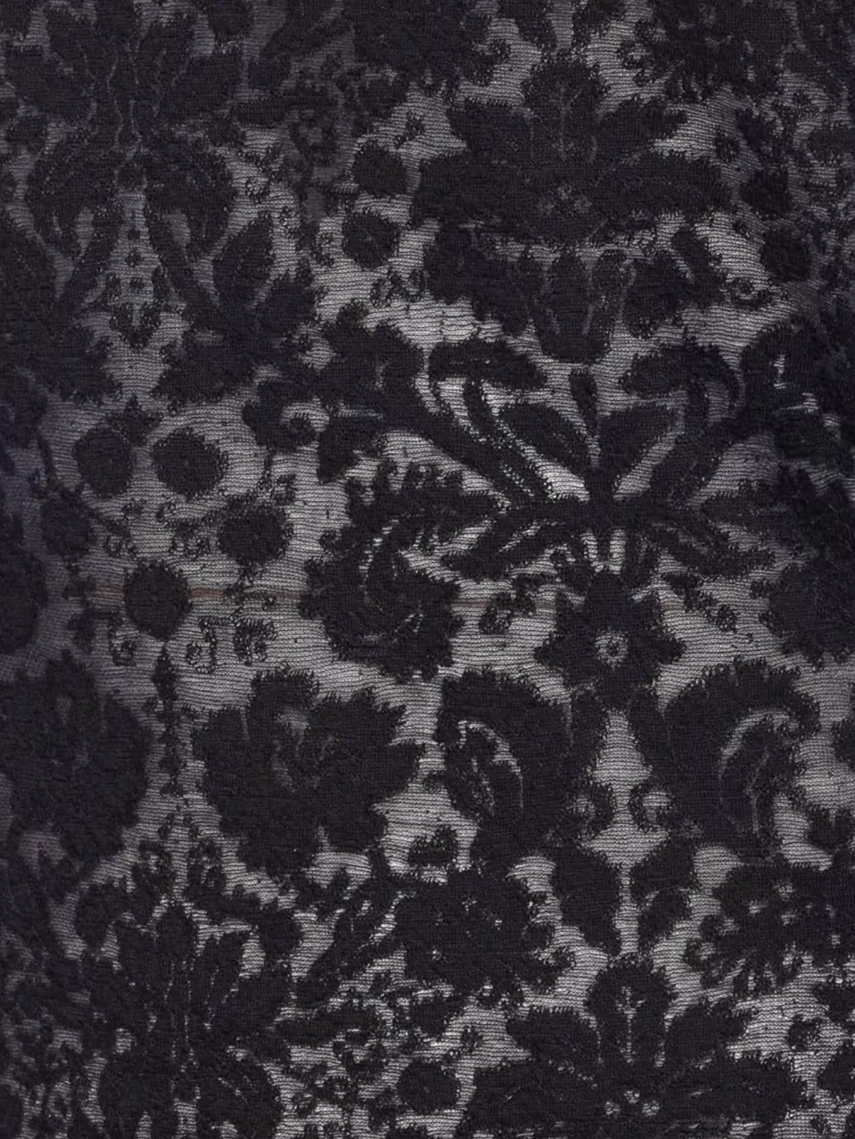 Pinko Sheer Lace Knit Crewneck Long Sleeve Top