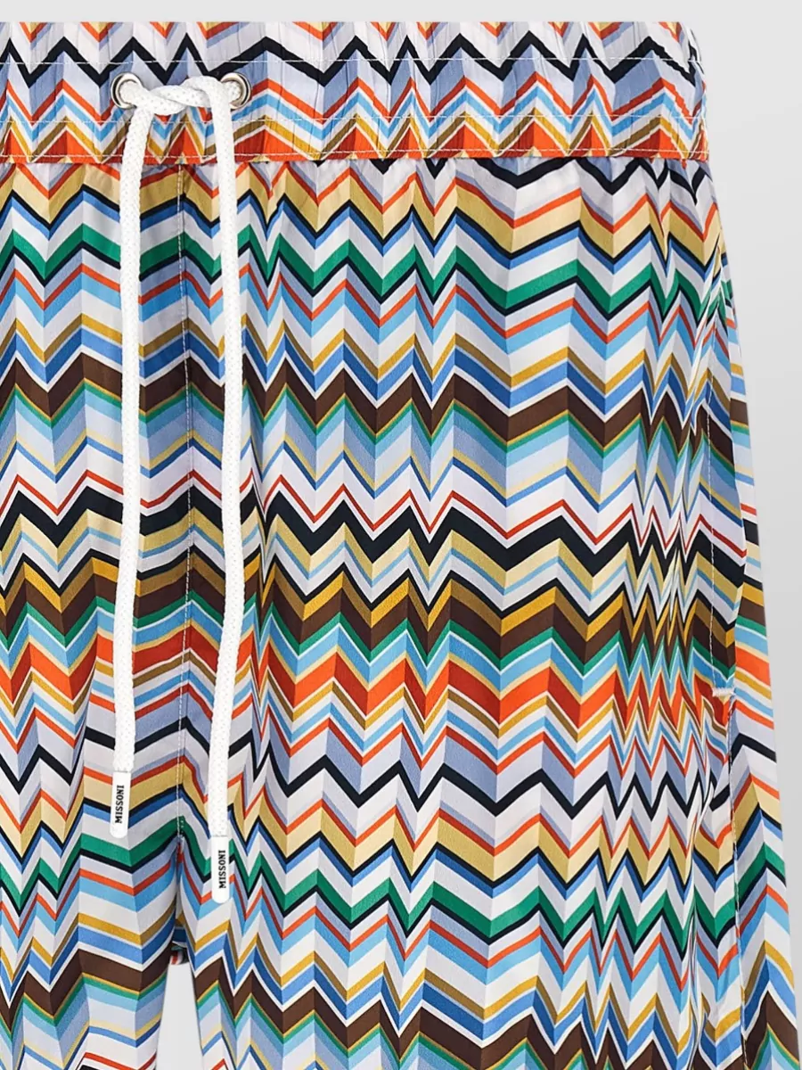 Missoni Zigzag One Piece Swimsuit Back Pocket