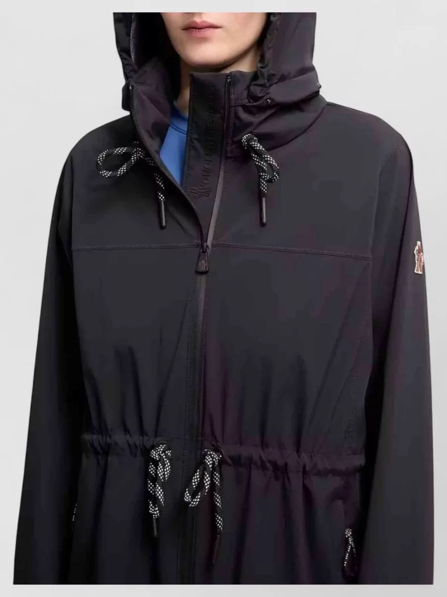 Moncler Grenoble Jacket Drawstring Waist Elastic Cuffs High Collar