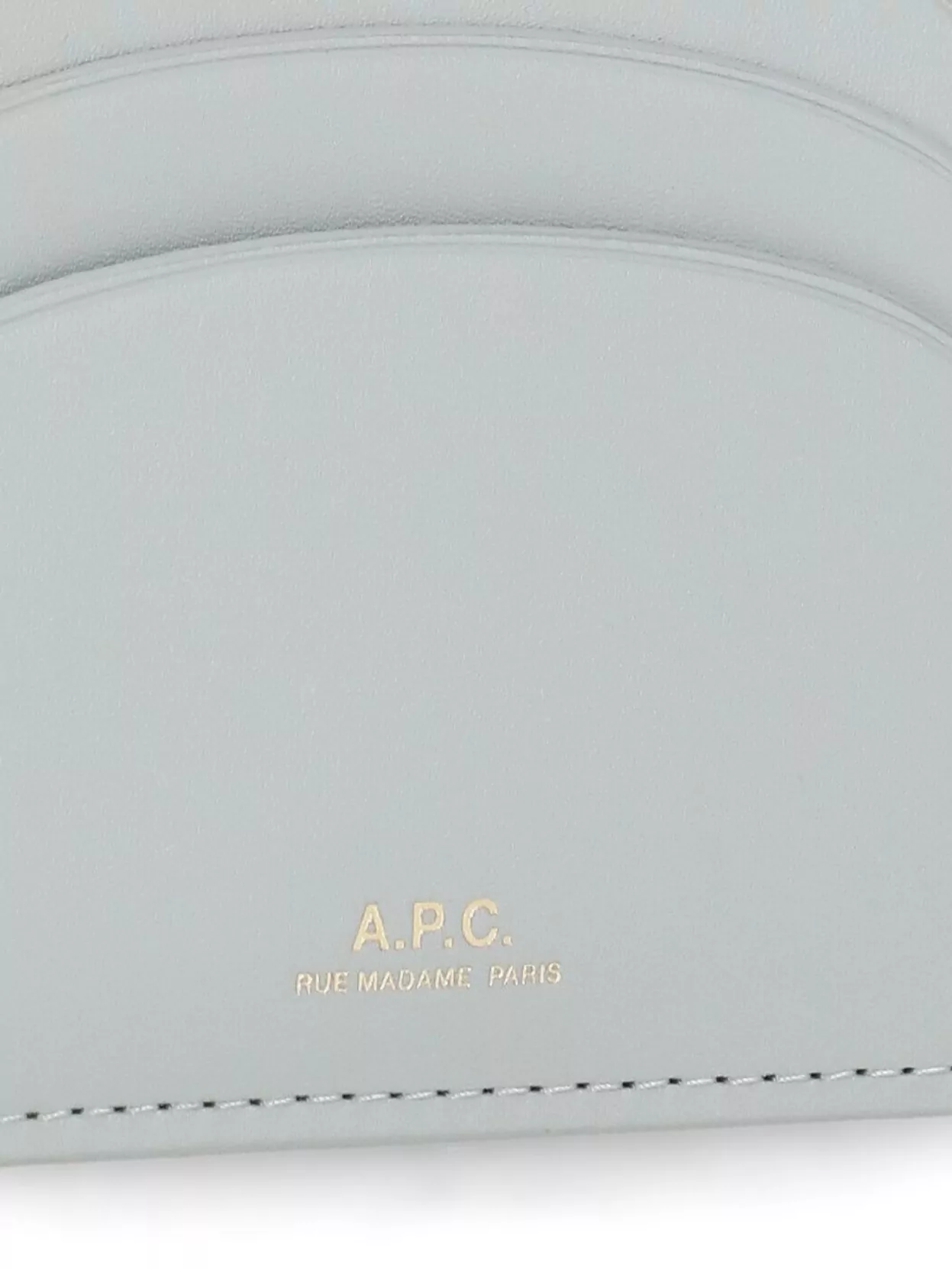 Apc Compact Leather Card Holder With Stitched Detailing In Neutral