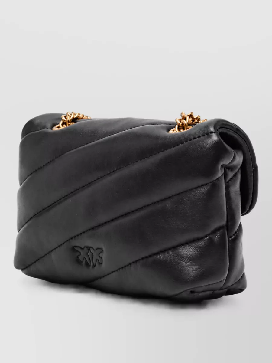 Pinko Love Bag Puff Leather Clutch Bag