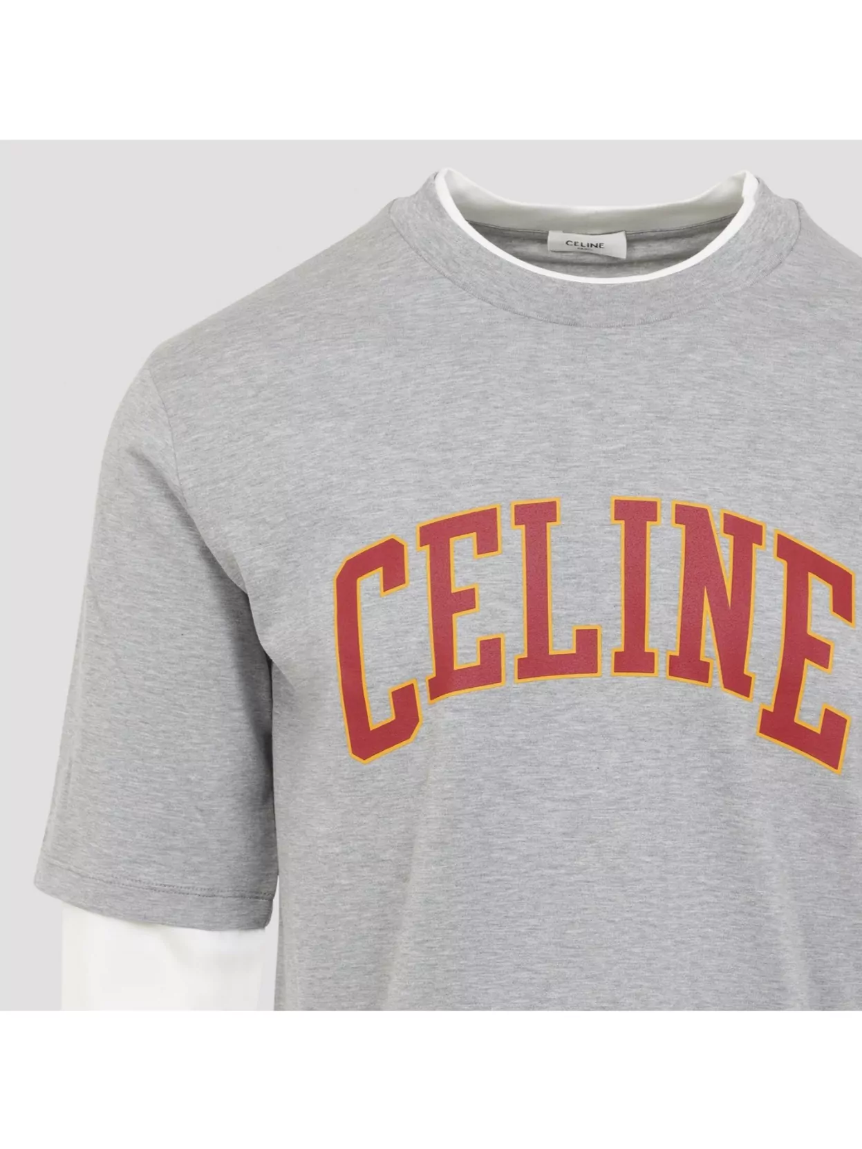 Celine Long Sleeve Crew Neck Layered T-Shirt