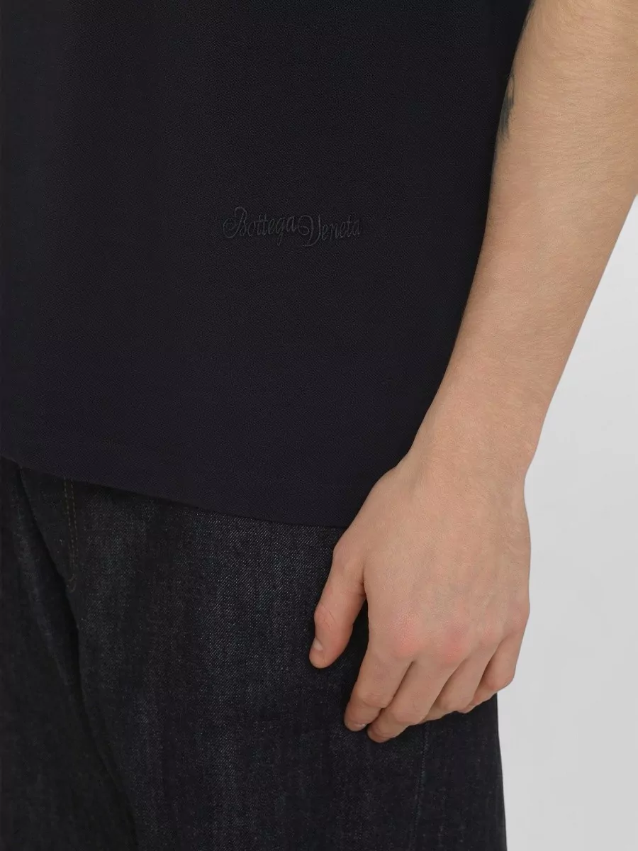 Bottega Veneta Short Sleeve Cotton Polo Shirt