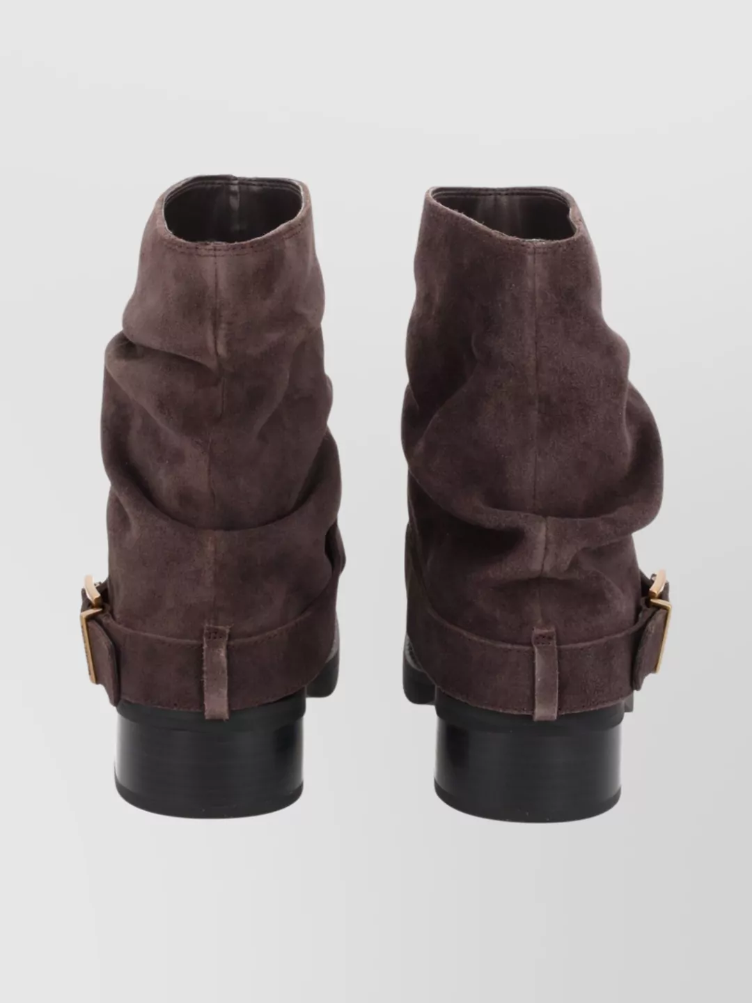 Michael Kors Slouchy Ankle Boots Buckle Detail