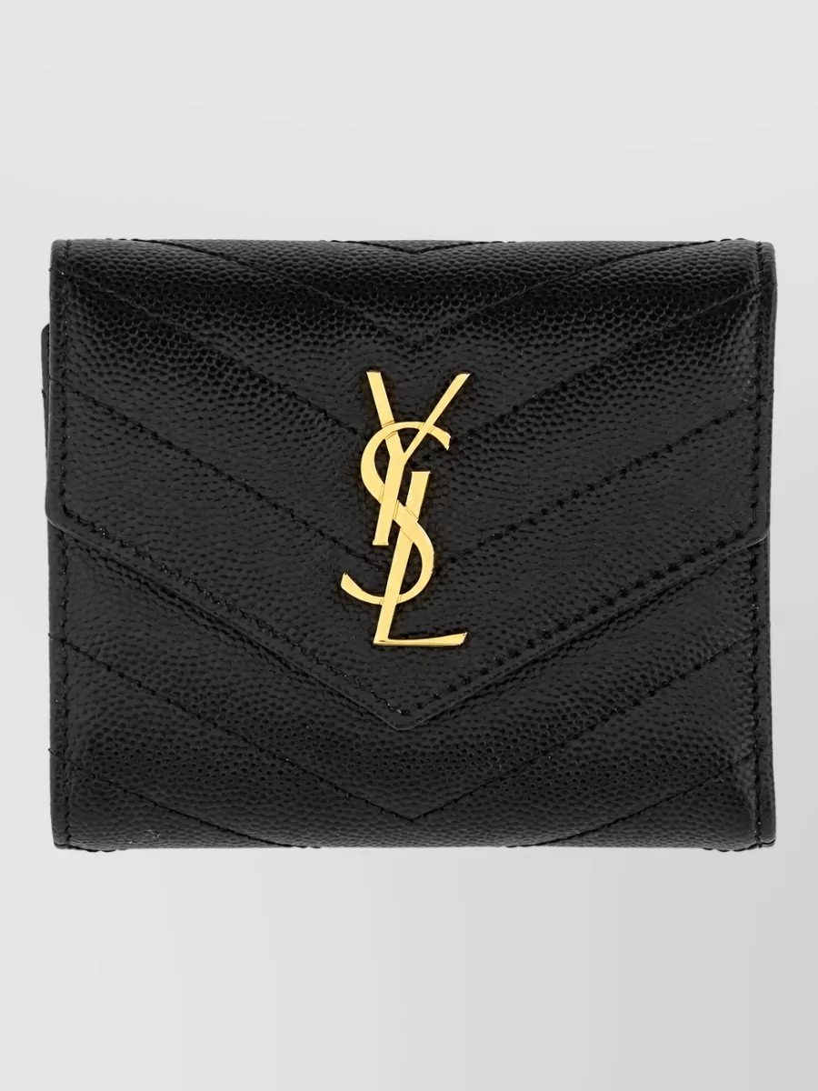 Saint Laurent leather quilted keyring