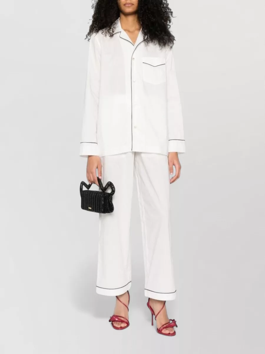 Forte Forte Cotton Long-Sleeve Pajama Shirt