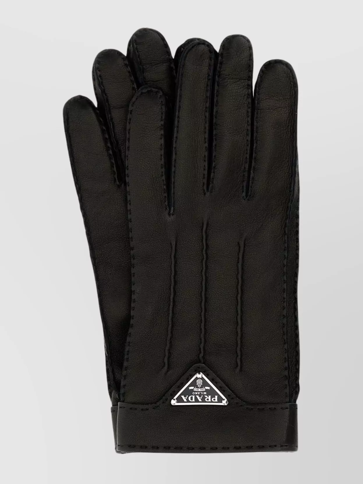 Shop Prada Nappa Leather Gloves Featuring Stitched Detailing