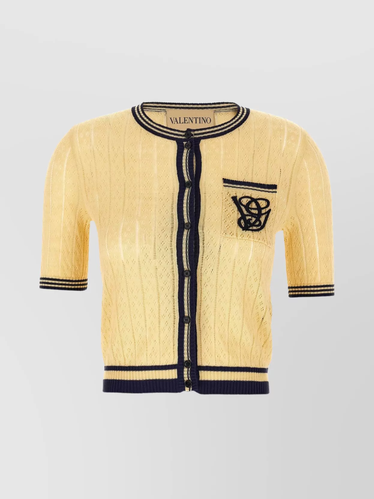 Valentino Garavani Garavani Vg Embroidery Cardigan In Multi