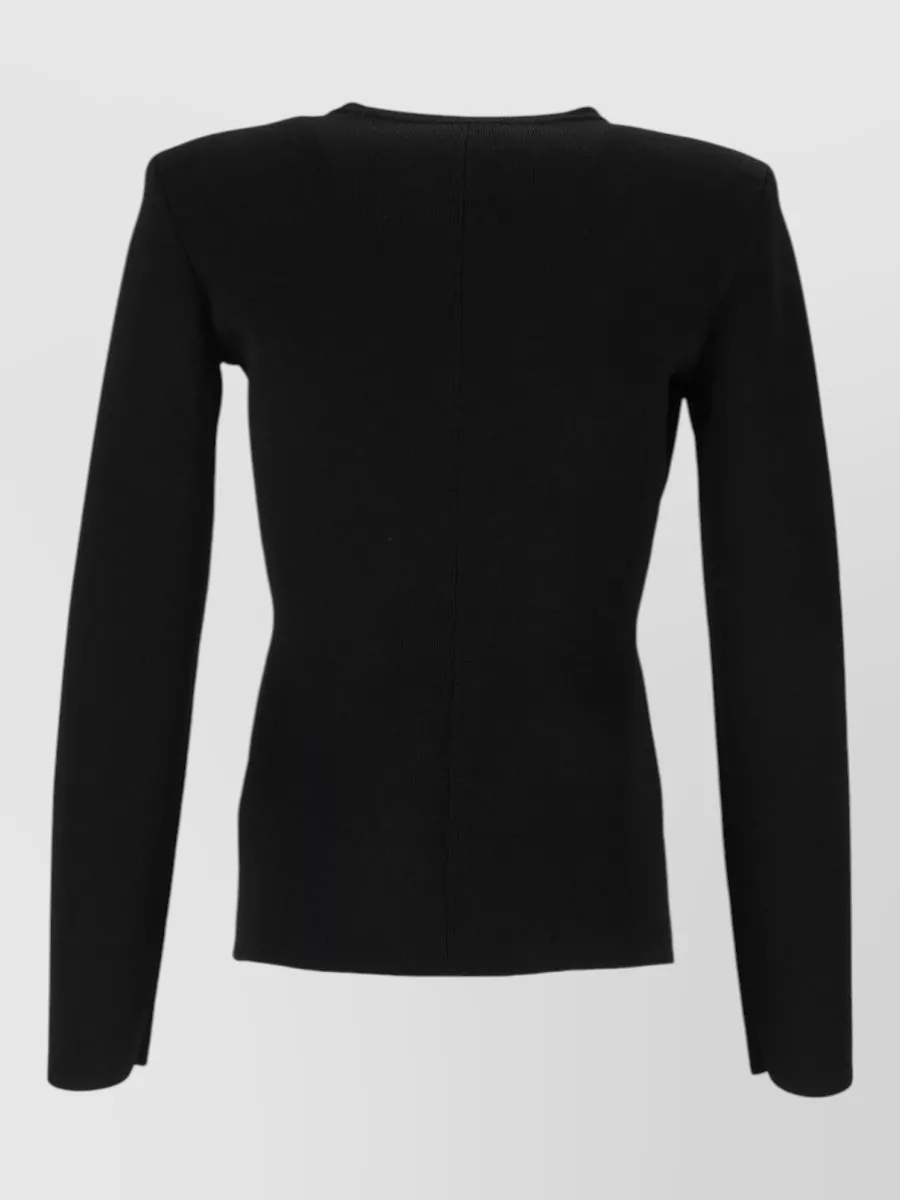 Elisabetta Franchi Slim-Fit Crewneck Knit Cardigan