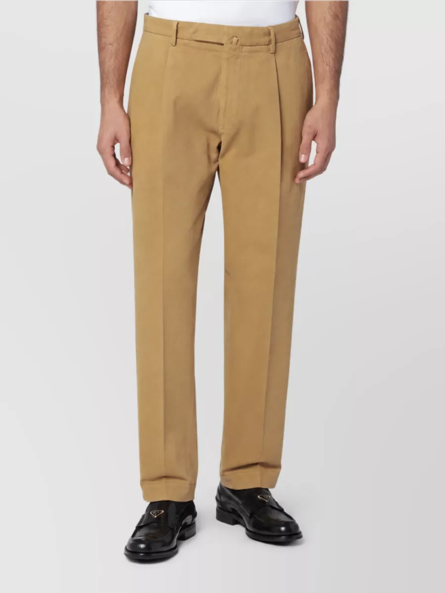Santaniello cotton and cashmere straight-leg trousers