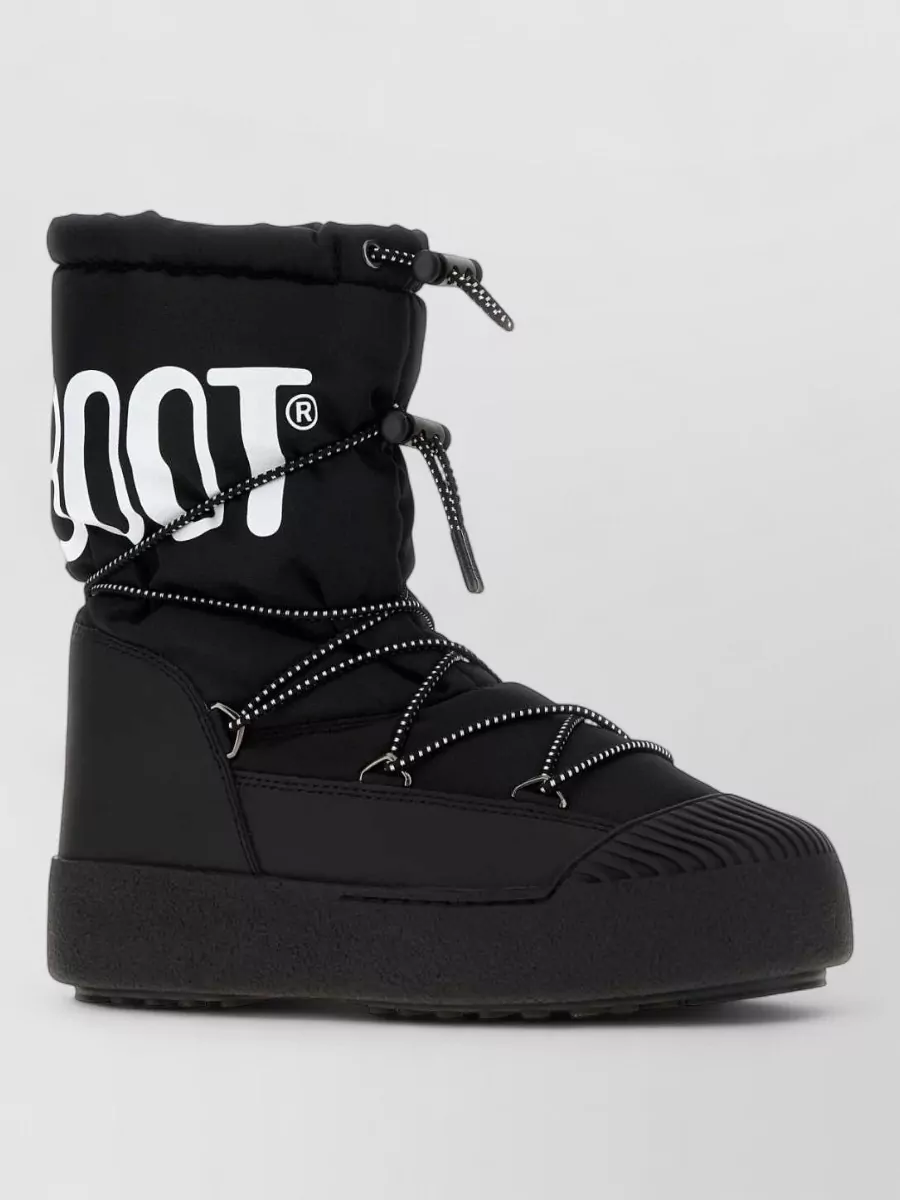 Moon Boot fabric and rubber high-top sneakers