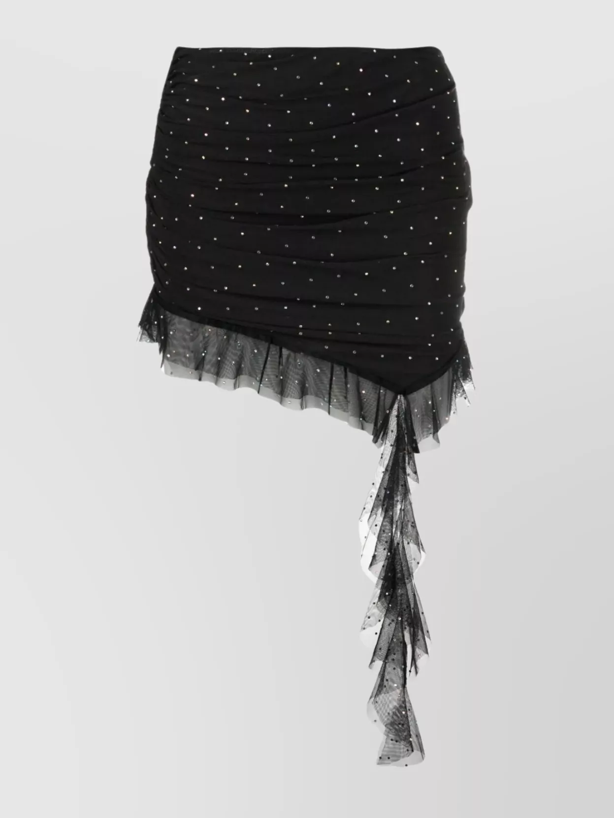 Shop Rotate Birger Christensen Sheer Layered Frill Skirt In Black
