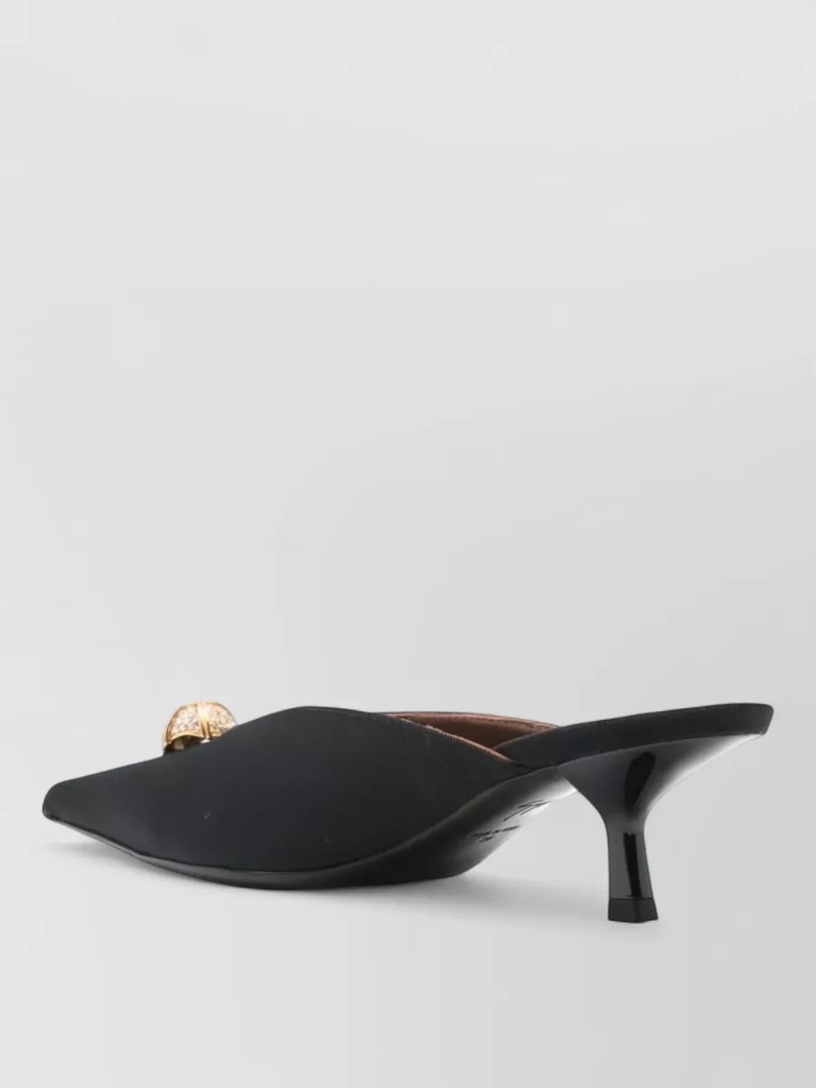 Giuseppe Zanotti Carole Leather Mules Pointed Toe Embellishment In Multi