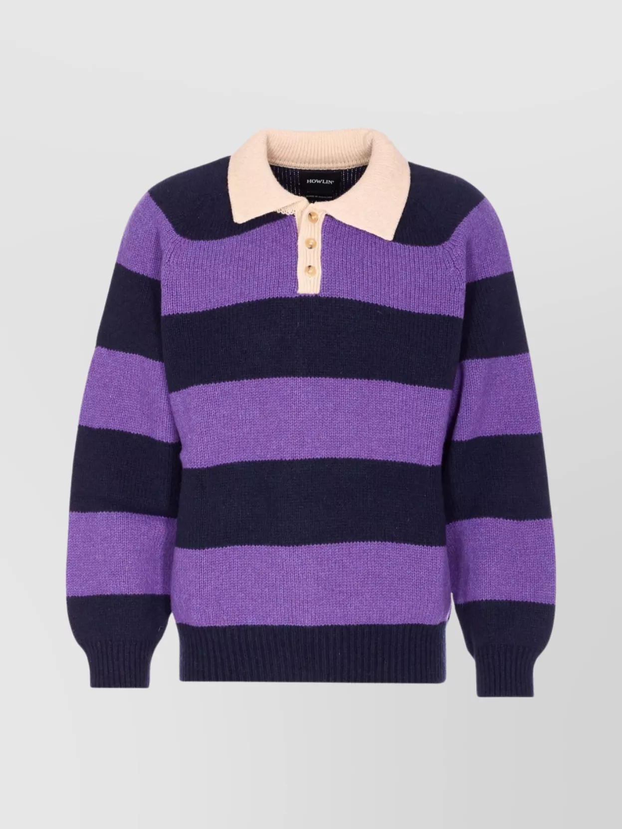 Howlin' Striped Crewneck Sweater Long Sleeves In Multi