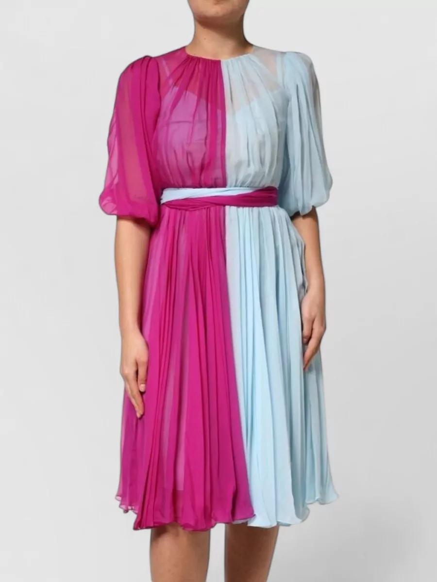 Dolce&Gabbana Silk two tone midi dress