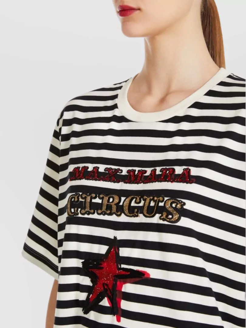Max Mara Striped Oversized Cotton T-Shirt