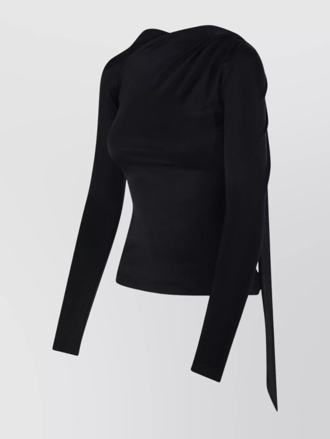 Victoria Beckham Asymmetric Draped Jersey Top