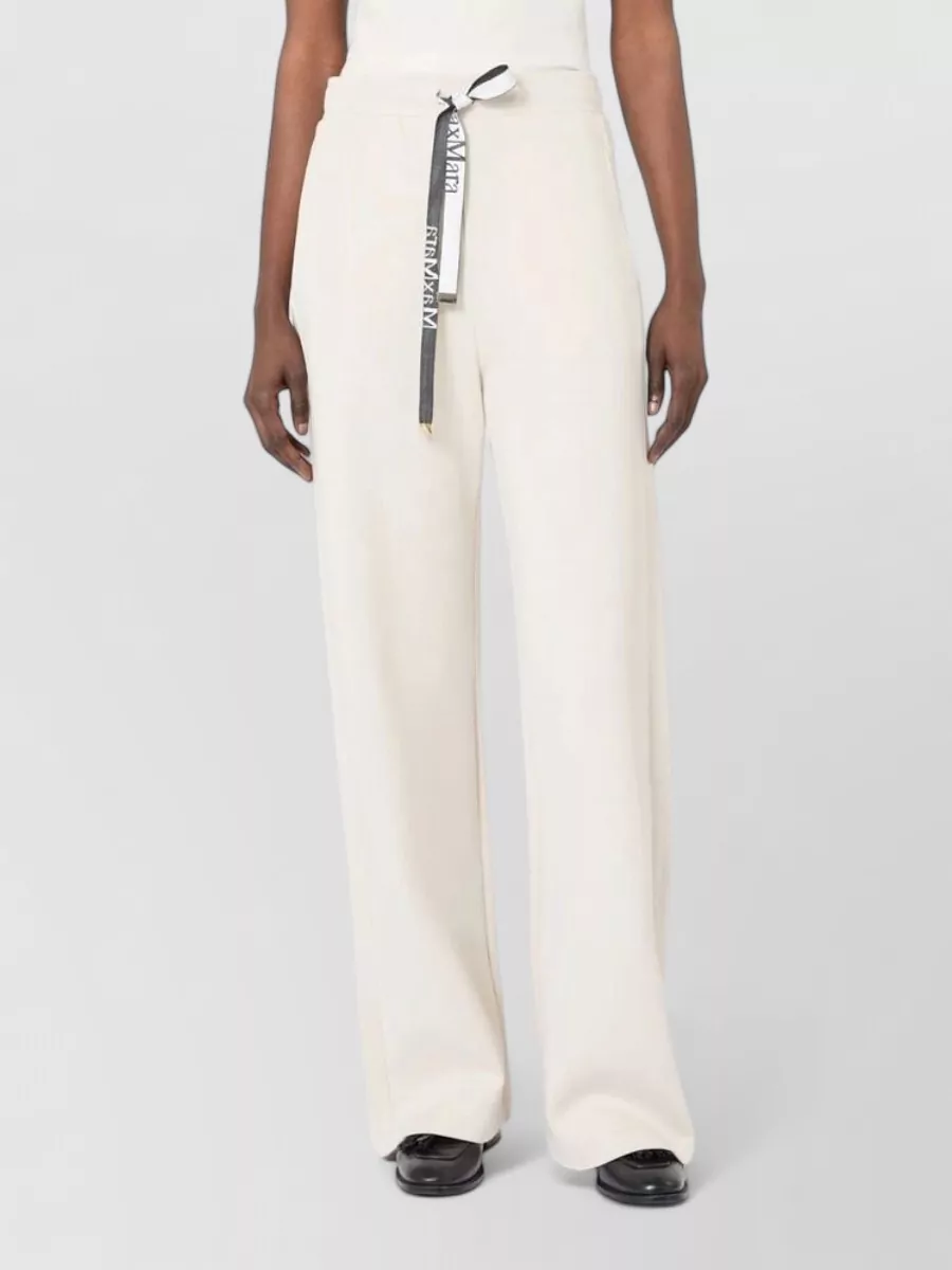 S Max Mara Technical Jersey Wide-Leg Trousers