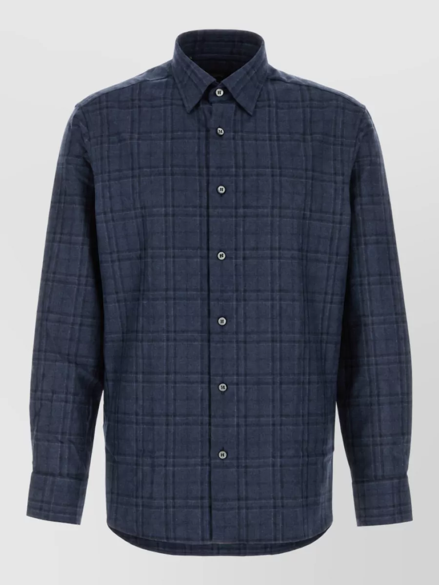 Brioni wool flannel shirt