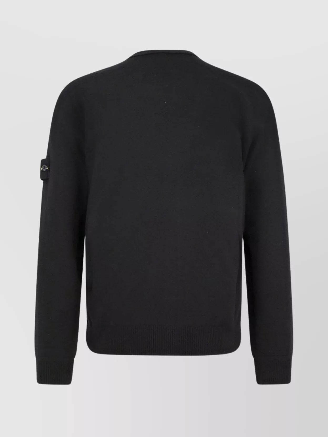 Stone Island Wool Cardigan With Ribbed Profiles And Pockets
