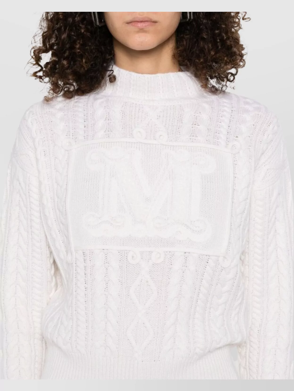 MAX MARA CREWNECK WOOL AND CASHMERE JUMPER