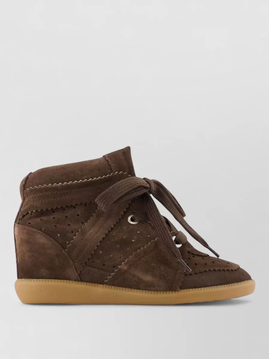 Isabel Marant leather wedge lace-up sneakers