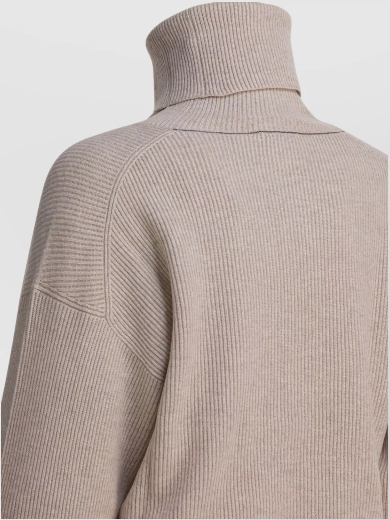 Brunello Cucinelli Cozy Turtleneck Long Sleeve Knit Top