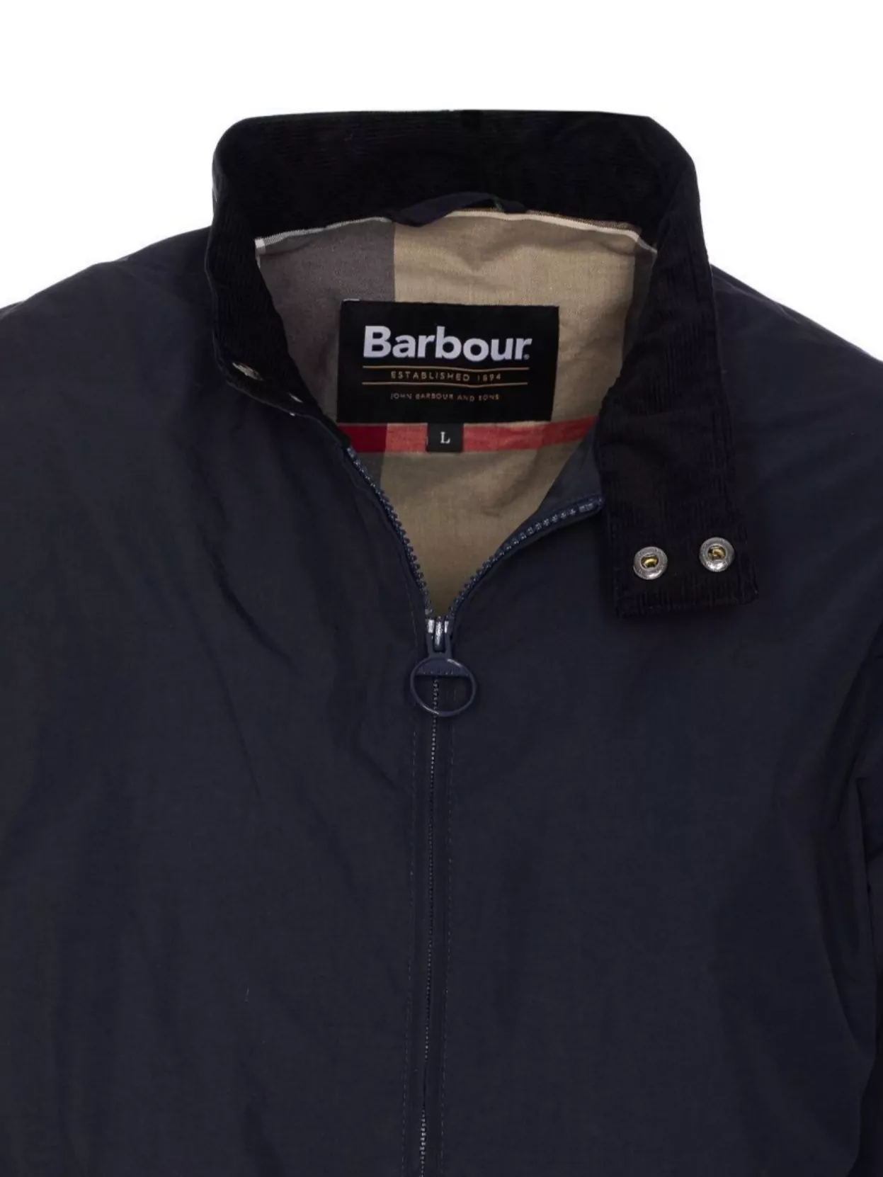 Shop Barbour Long Sleeve High Collar Jacket With Zip Pockets
