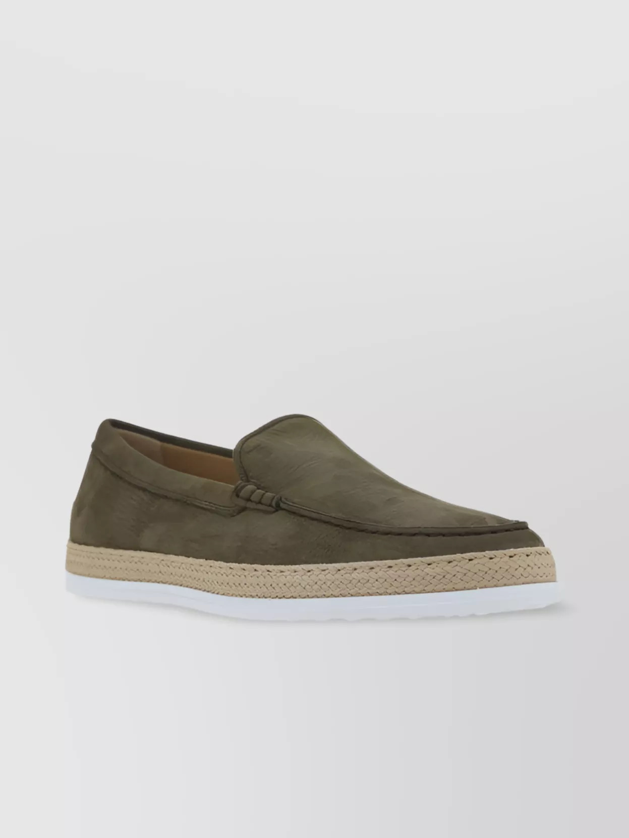 Shop Tod's Braided Jute Platform Loafers