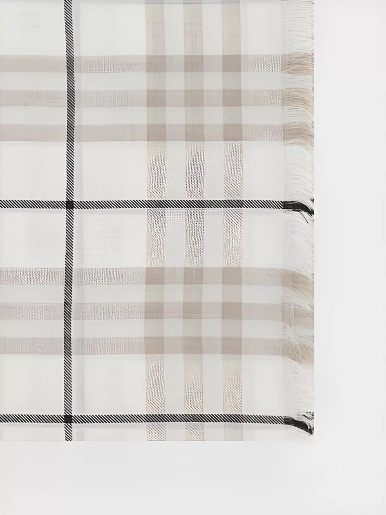 Burberry Cashmere Scarf With Iconic Check Pattern