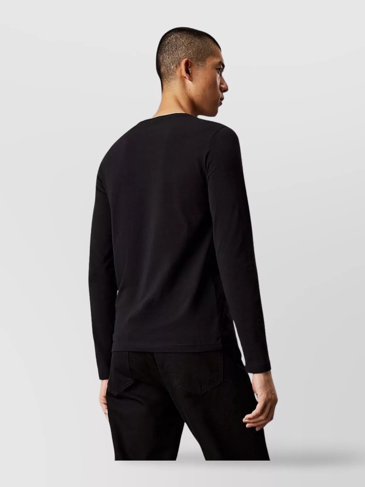 Calvin Klein Crew Neck Slim Fit Long Sleeve T-Shirt