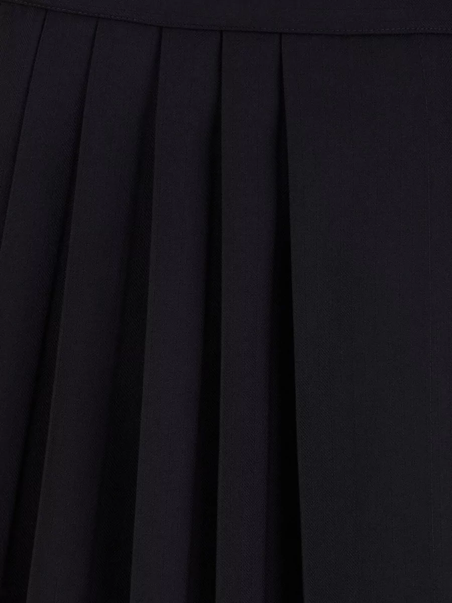 Dries Van Noten Wool pleated skirt