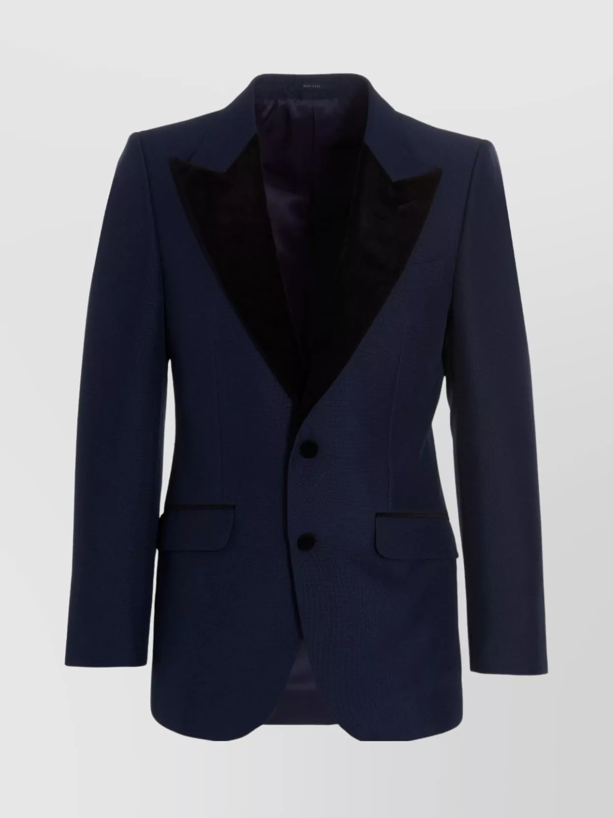 Gucci Velvet Lapels Blazer Jacket In Blue