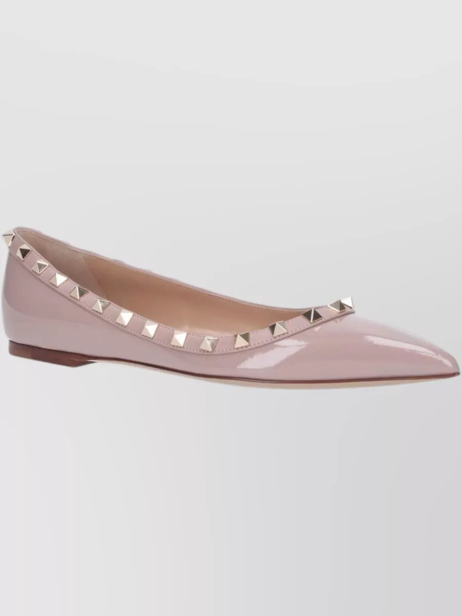 Valentino Garavani Ballerina Shoes Pointed Toe Flat Sole Studs