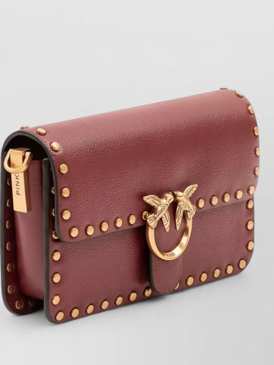 Pinko Love Bag Leather Clutch Bag