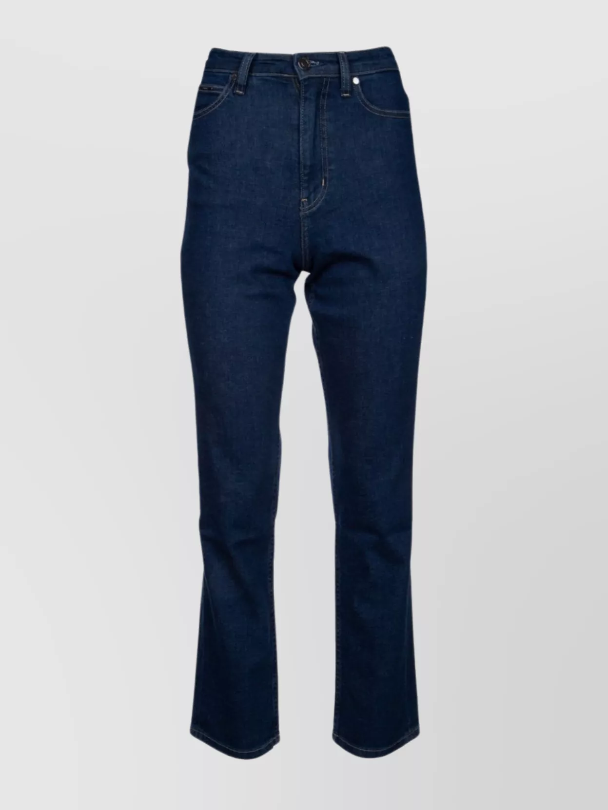 Shop Calvin Klein Contrast Stitching Flared Stitched Trousers