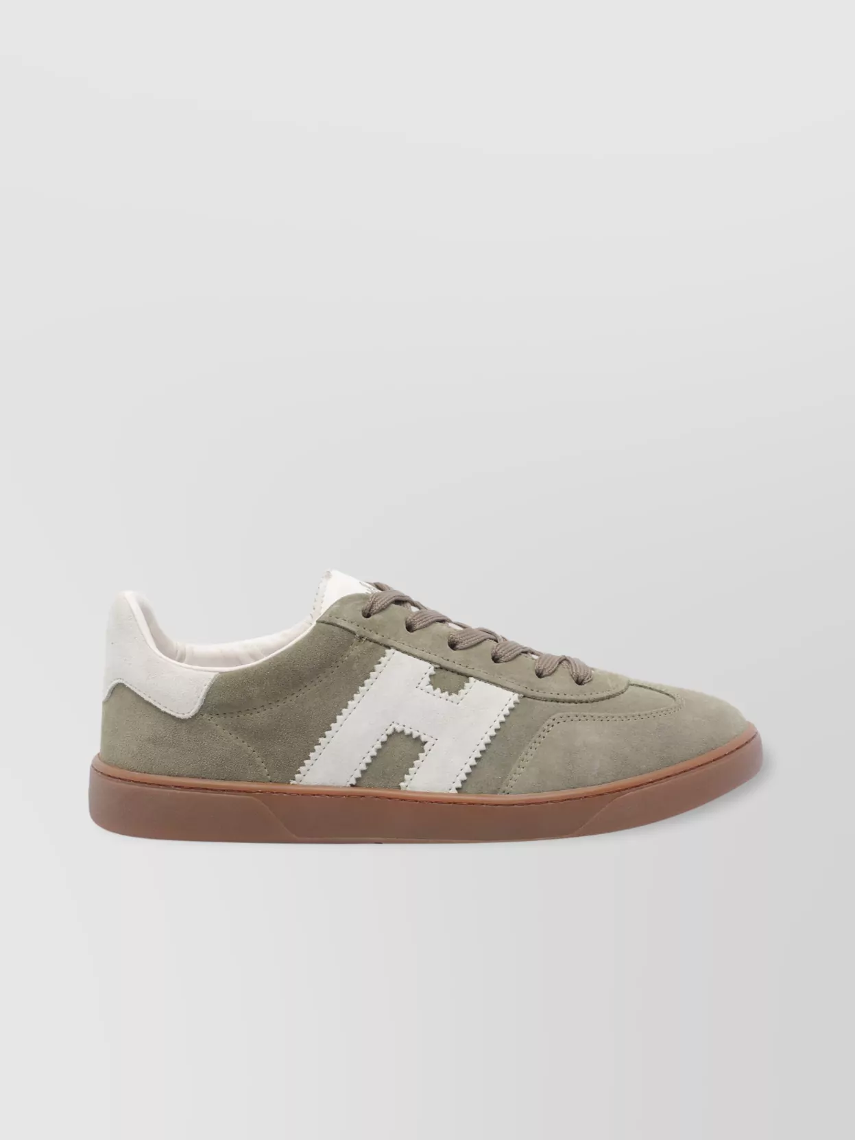 Hogan Round Toe Suede Low Top Sneakers