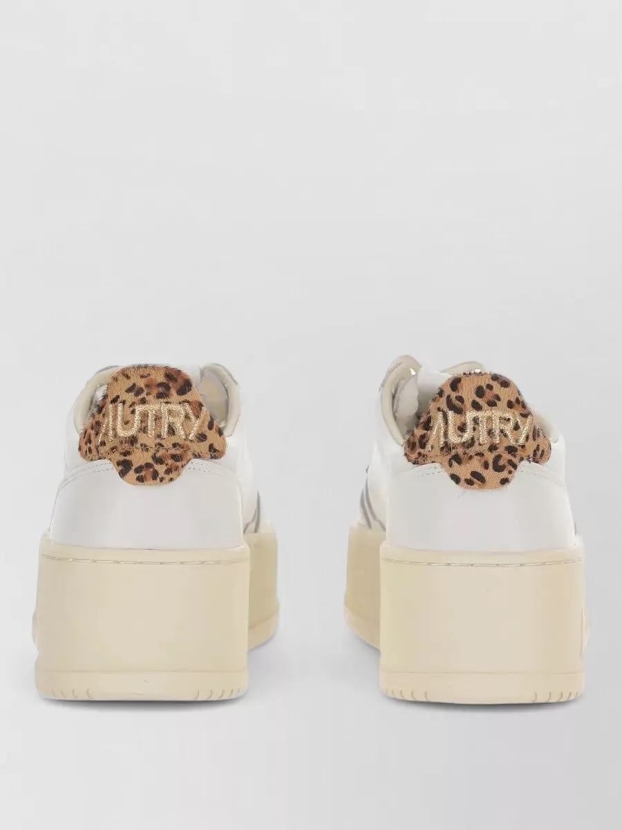 Autry Low Top Sneakers Contrast Heel Platform